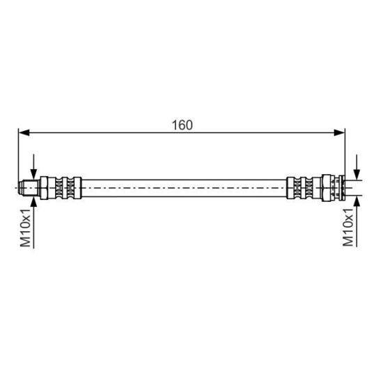 Bosch Brake Hose to suit Peugeot, Citroën, Fiat