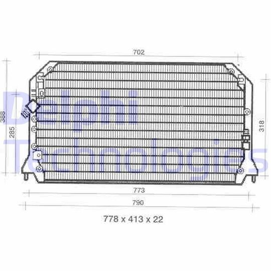 Delphi Condenser, air conditioning to suit Toyota, Lexus