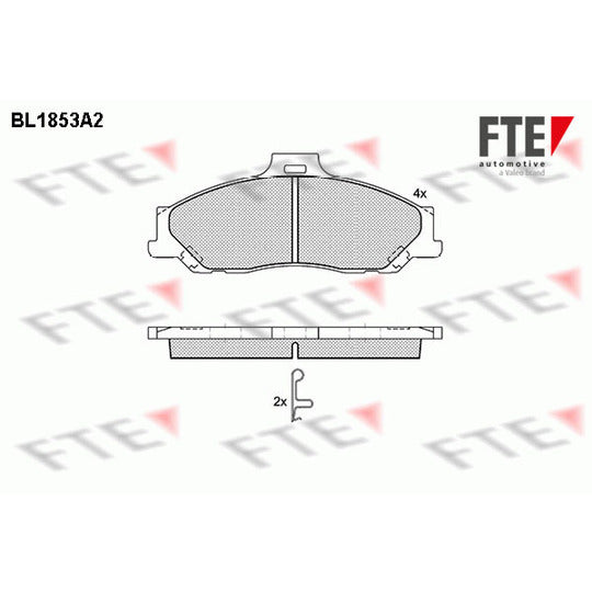 Fte Brake Pad Set, disc brake to suit Ford, Mazda
