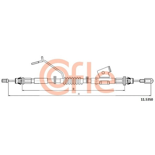 Cofle 11.5350 Cable, parking brake to suit Ford