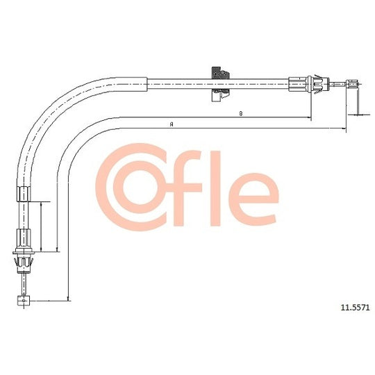 Cofle Cable, parking brake to suit Ford