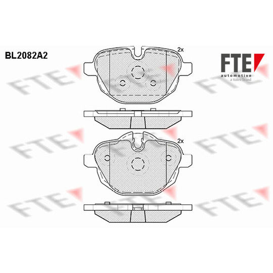 Fte Brake Pad Set, disc brake to suit BMW