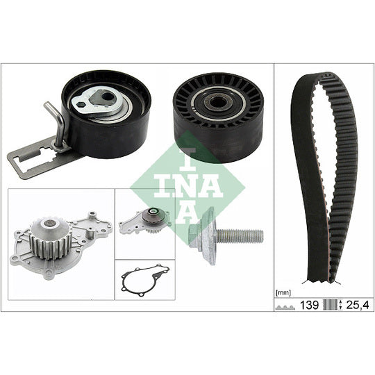 Ina Water Pump & Timing Belt Set to suit Ford, Peugeot, Citroën