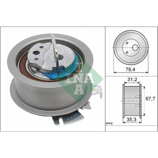 Ina Tensioner Pulley, timing belt to suit Ford, Audi, VW