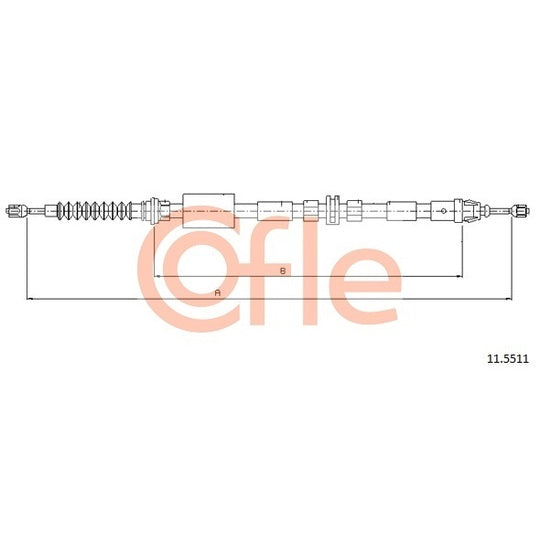 Cofle Cable, parking brake to suit Ford