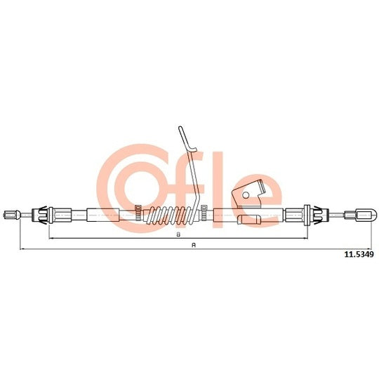 Cofle 11.5349 Cable, parking brake to suit Ford