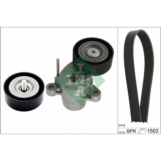 Ina V-Ribbed Belt Set to suit Ford
