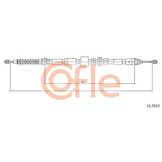 Cofle Cable, parking brake to suit Ford
