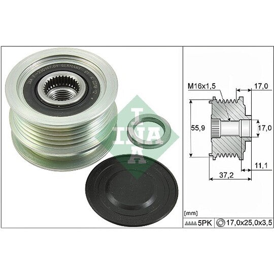 Ina Alternator Freewheel Clutch to suit Nissan, Renault