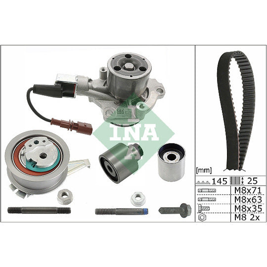 Ina Water Pump & Timing Belt Set to suit Audi, VW, Seat