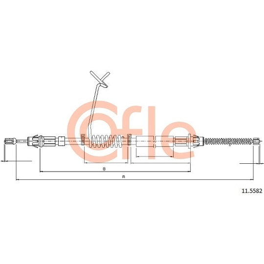 Cofle Cable, parking brake to suit Ford