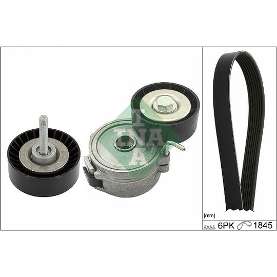 Ina V-Ribbed Belt Set to suit Ford, Volvo