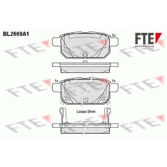 Fte Brake Pad Set, disc brake to suit Suzuki