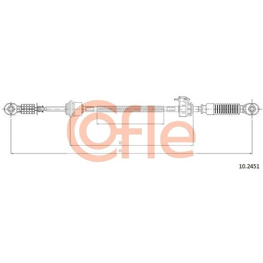Cofle Cable, manual transmission to suit Ford