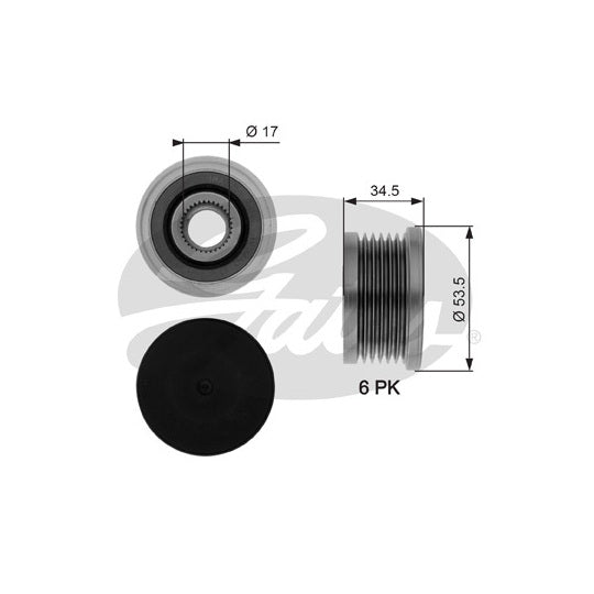 Gates Alternator Freewheel Clutch to suit Renault