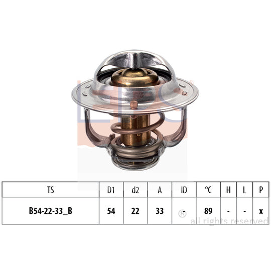 Eps Thermostat, coolant to suit Chevrolet, Opel, Vauxhall