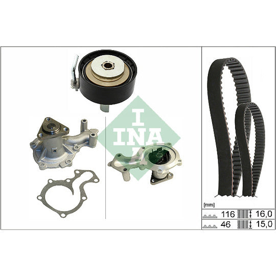 Metelli Water Pump & Timing Belt Kit to suit Ford, Bugatti