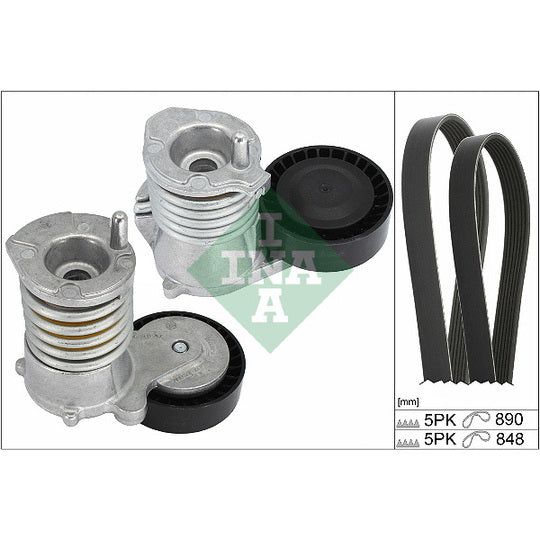Hepu V-Ribbed Belt Set to suit Toyota, Ford, BMW