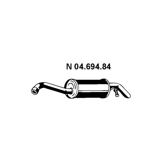Eberspächer End Silencer to suit Ford