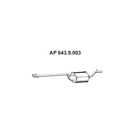 Eberspächer Exhaust system middle silencer to suit Ford