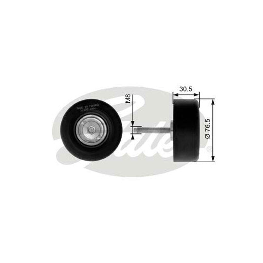 Gates Deflection/Guide Pulley, v-ribbed belt to suit Ford, Mercury