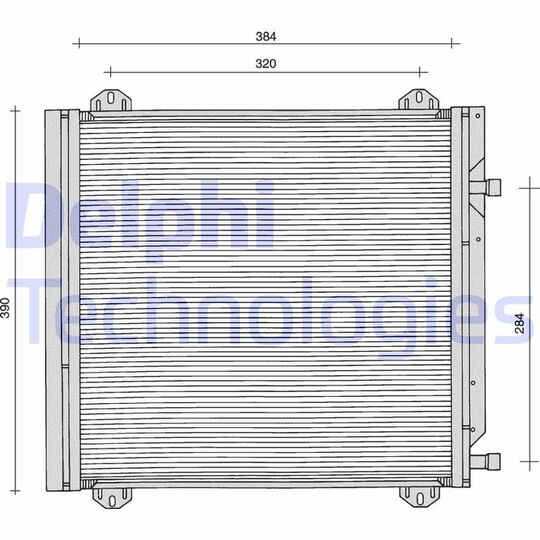 Delphi Condenser, air conditioning to suit Renault
