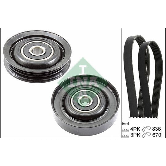 Ina V-Ribbed Belt Set to suit Nissan