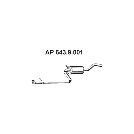 Eberspächer Exhaust system middle silencer to suit Ford