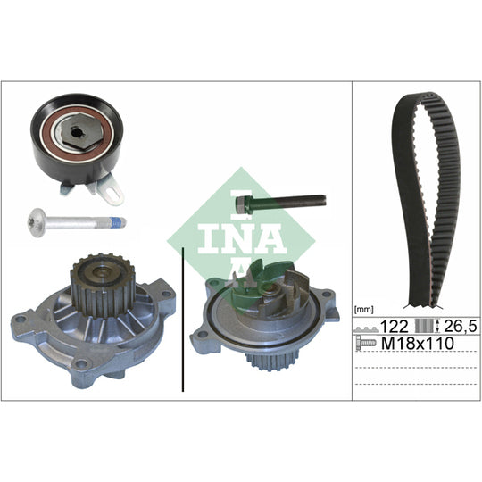 Ina Water Pump & Timing Belt Set to suit Volvo