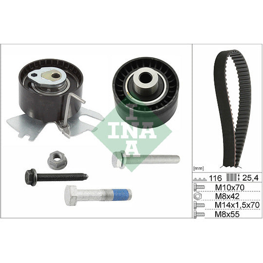 Ina Timing Belt Set to suit Toyota, Ford, Peugeot