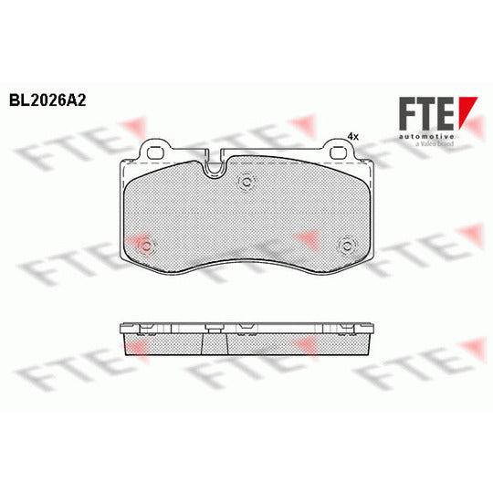 Fte Brake Pad Set, disc brake to suit Mercedes-Benz