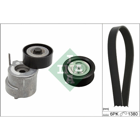 Ina V-Ribbed Belt Set to suit Opel, Vauxhall