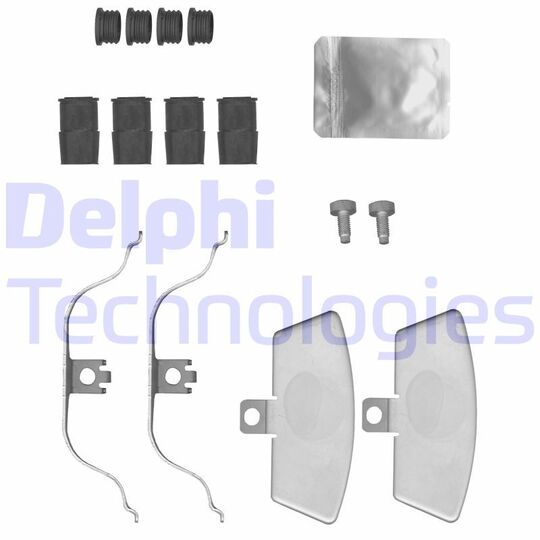 Delphi Accessory Kit, disc brake pad to suit Audi