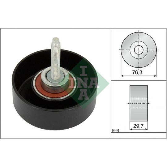 Ina Deflection/Guide Pulley, v-ribbed belt to suit Ford