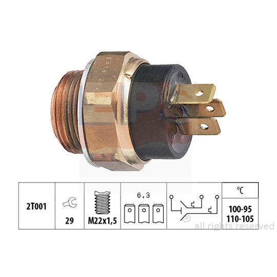 Eps Temperature Switch, radiator fan to suit Opel
