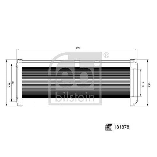 Febi Bilstein Air filter to suit Nissan, Case, Hitachi