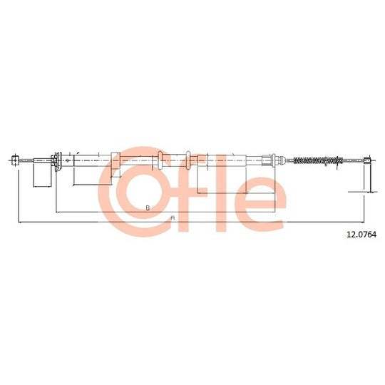 Cofle Cable, parking brake to suit Ford
