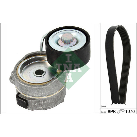 Ina V-Ribbed Belt Set to suit Peugeot, Citroën, Opel