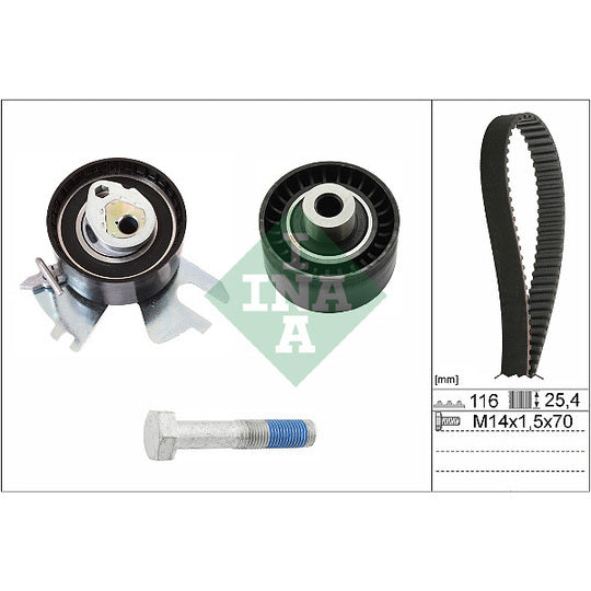 Ina Timing Belt Set to suit Ford, Peugeot, Citroën