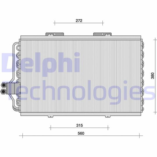 Delphi Condenser, air conditioning to suit Renault