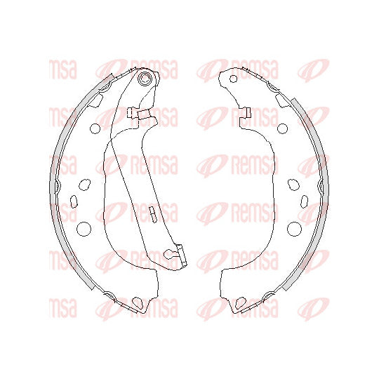 Remsa Brake Shoe Set to suit Ford