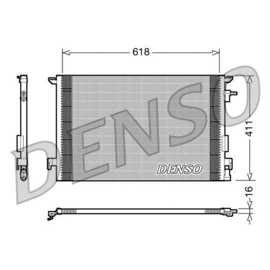 Denso DCN20031 Condenser, air conditioning to suit Fiat, Opel
