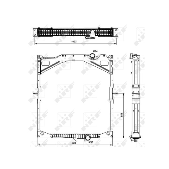 Nrf Radiator, engine cooling to suit Volvo