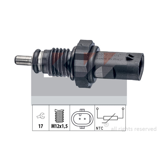 Kw 530 378 Sensor, coolant temperature to suit Audi, VW, Porsche