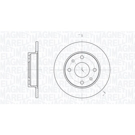 Magneti Marelli Brake Disc to suit Ford, Fiat, Abarth