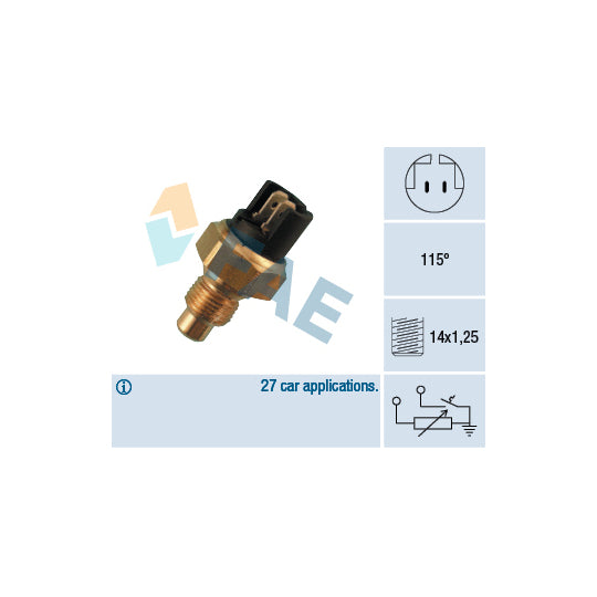 Fae 34010 Sensor, coolant temperature to suit Chrysler, Renault