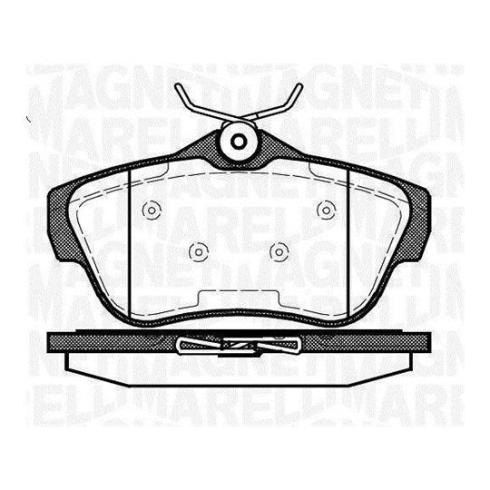 Magneti Marelli Brake Pad Set, disc brake to suit Toyota, Peugeot, Citroën
