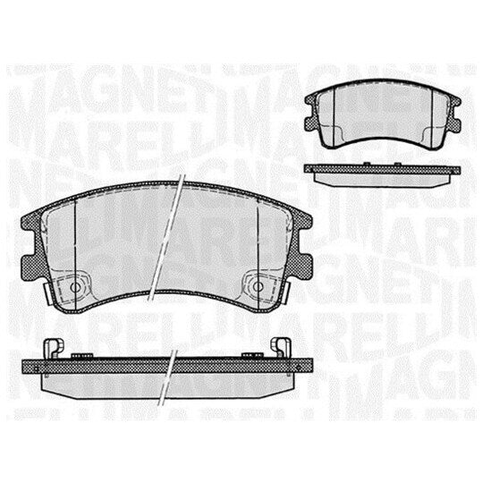 Magneti Marelli Brake Pad Set, disc brake to suit Mazda