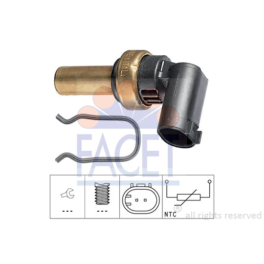 Facet 7.3300 Sensor, coolant temperature to suit Mitsubishi, Mercedes-Benz, Chrysler