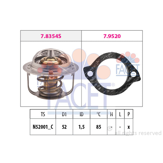 Facet Thermostat, coolant to suit Ford, Mazda